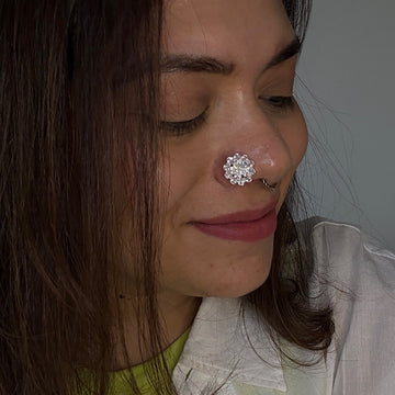 Big Trippy Flower Nose Pin